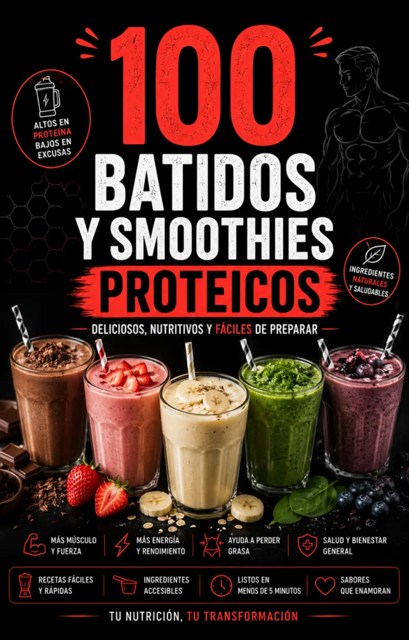 Portada de 100 Batidos y Smoothies Proteicos