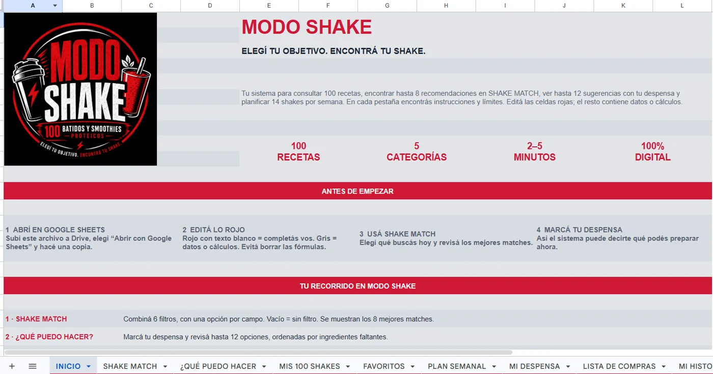 Pantalla actual real del Sistema Digital Interactivo Modo Shake